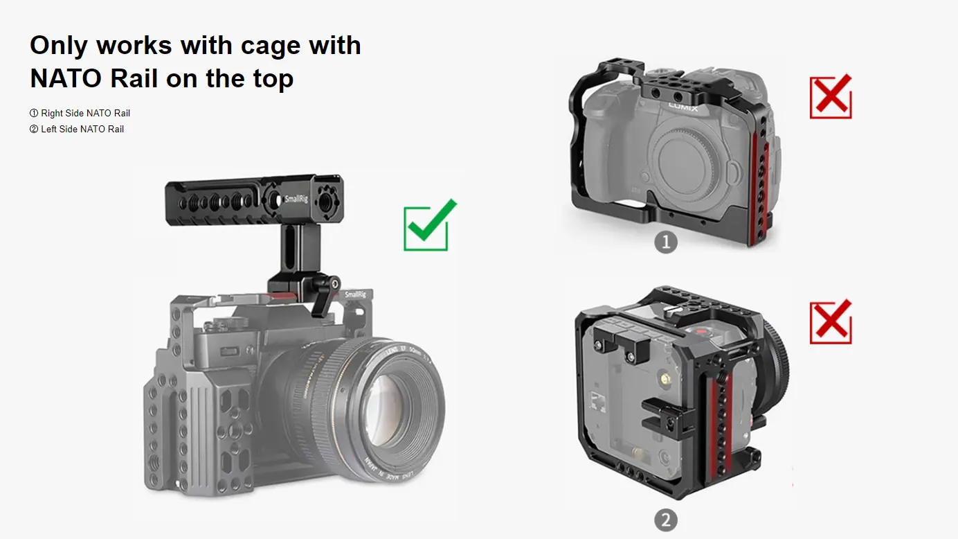 SmallRig Camera/Camcorder Action Stabilizing NATO Handle