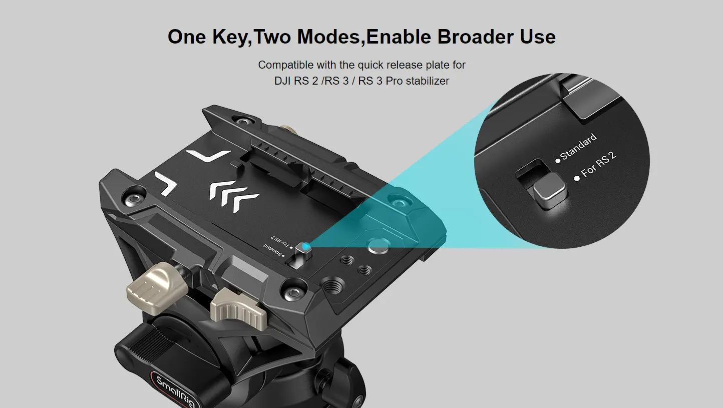 SmallRig Heavy-Duty Fluid Head Tripod