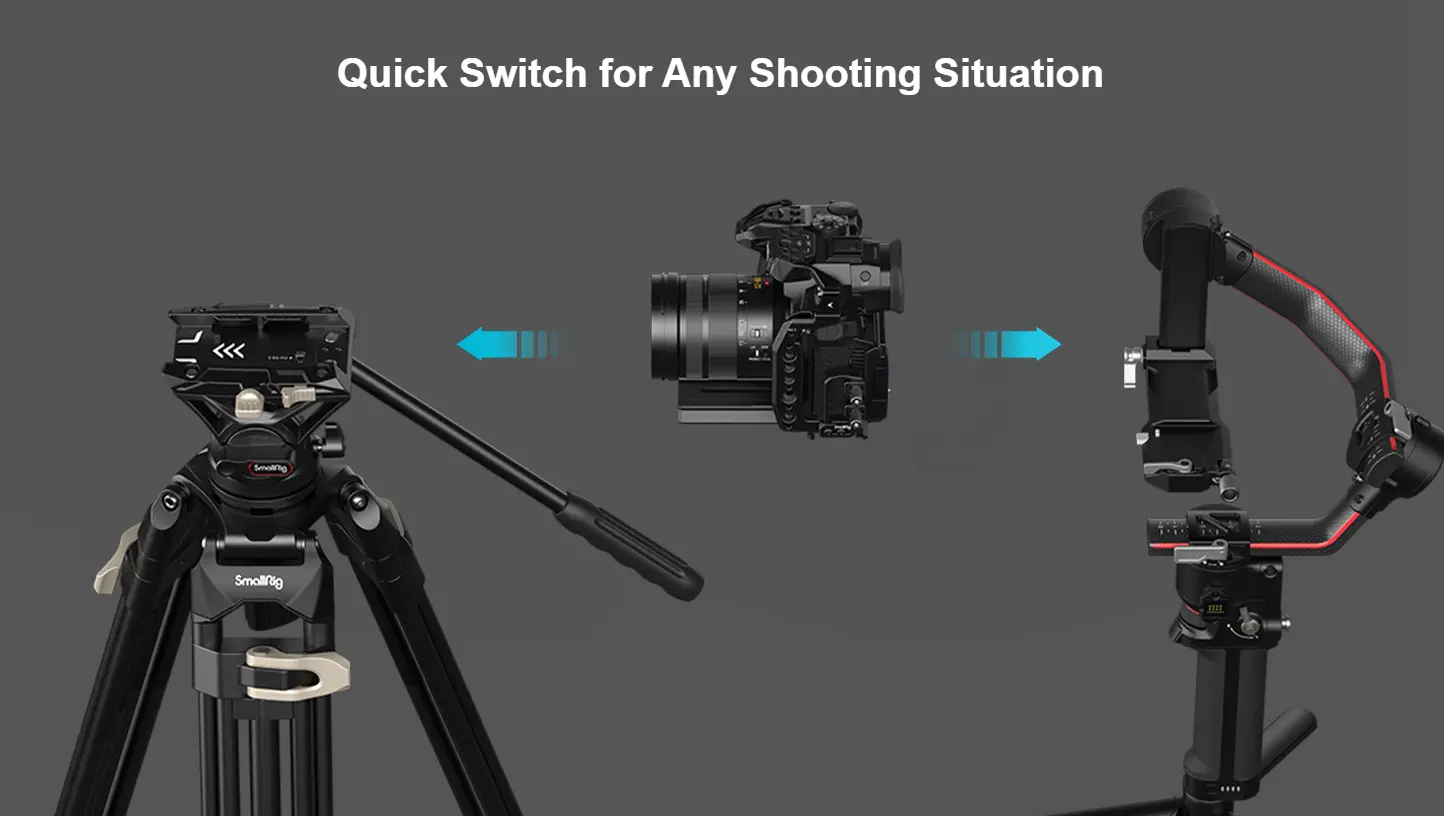 SmallRig Heavy-Duty Fluid Head Tripod