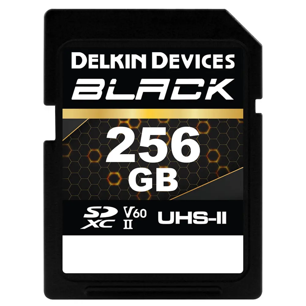 Delkin Devices 256gb BLACK UHS-II V60 SDXC Memory Card