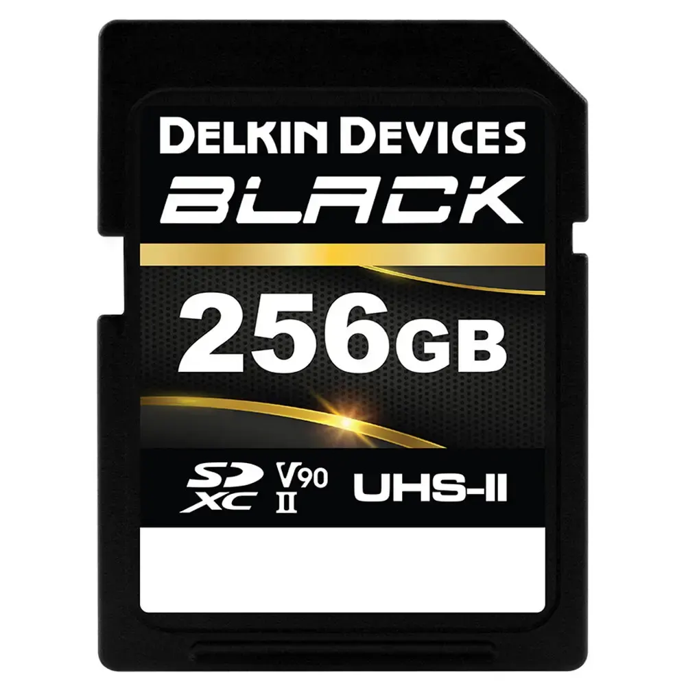 Delkin Devices 256gb BLACK UHS-II V90 SDXC Memory Card