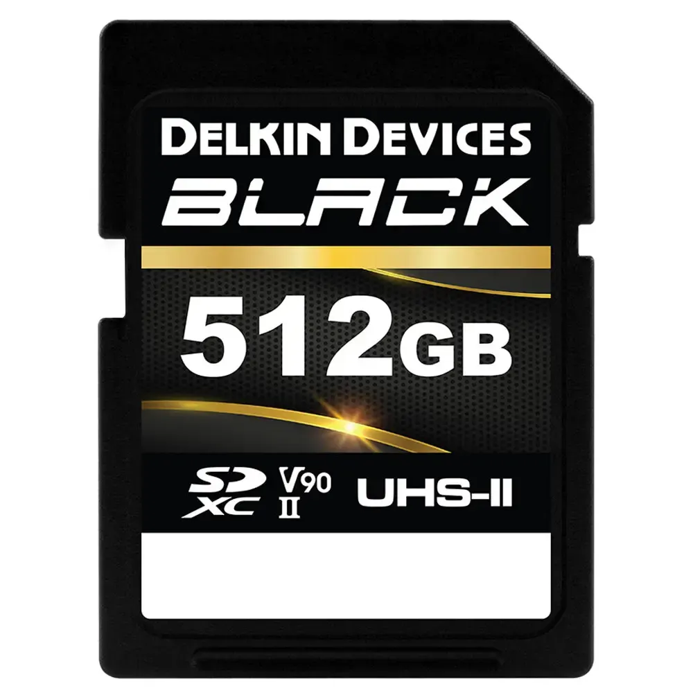 Delkin Devices 512gb BLACK UHS-II V90 SDXC Memory Card