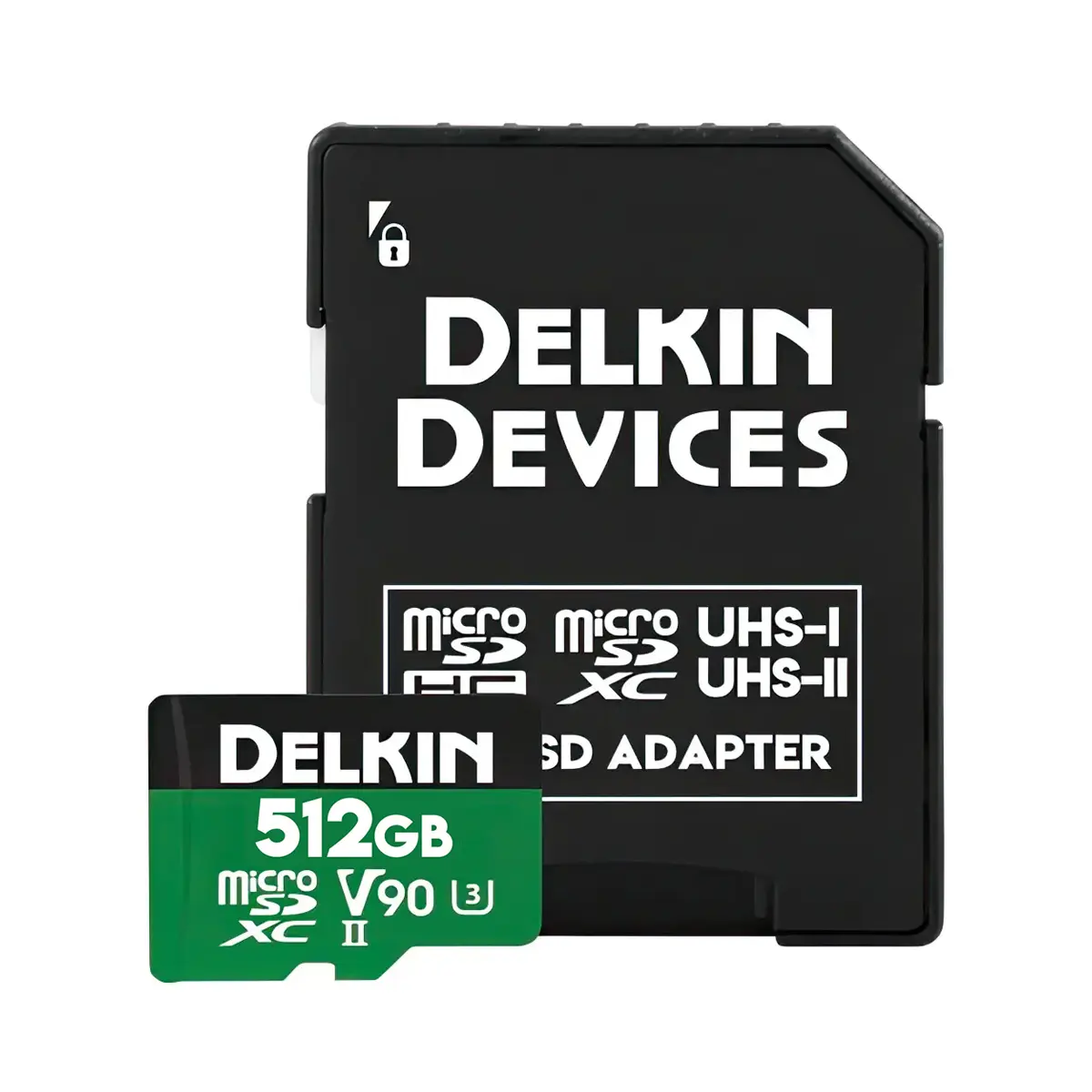 Delkin Devices 512gb POWER UHS-II microSDXC Memory Card with microSD Adapter