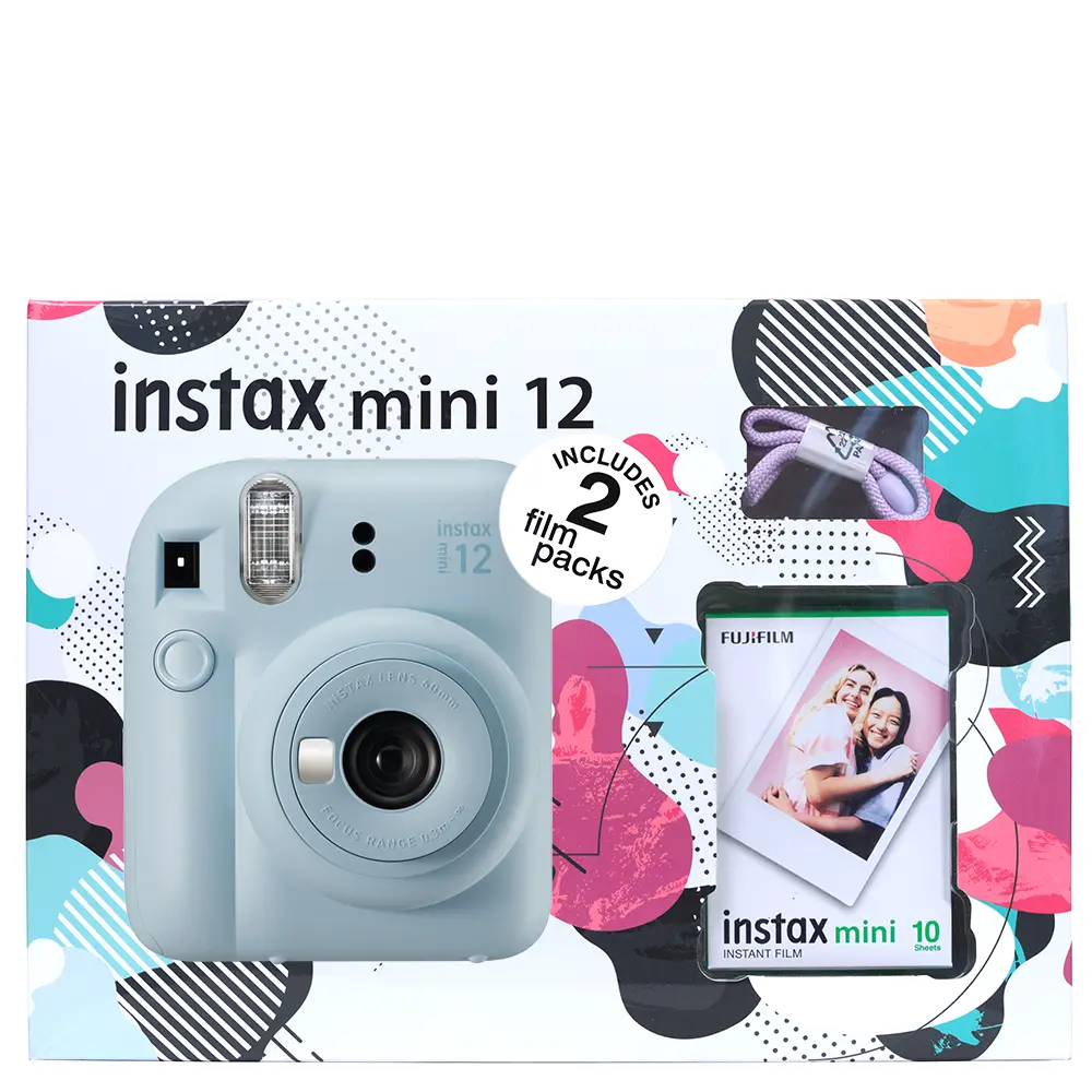 Fujifilm Instax Mini 12 Instant Camera Combo (Pastel Blue) - 2 Film Packs