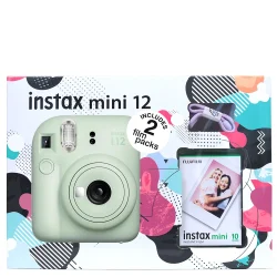 Fujifilm Instax Mini 12 Instant Camera Combo (Mint Green) - 2 Film Packs