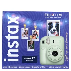 Fujifilm Instax Mini 12 Instant Camera Combo (Mint Green) - Case + 1 Film Pack
