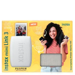 Instax Printer mini Link 3 Kit (White) + Case + 1 Film