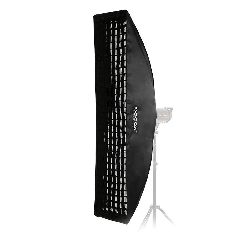 Godox 30x120cm Strip Honeycomb Grid Softbox Rectangle Softbox Bowens Mount for Godox S-type Studio Flash Lights.