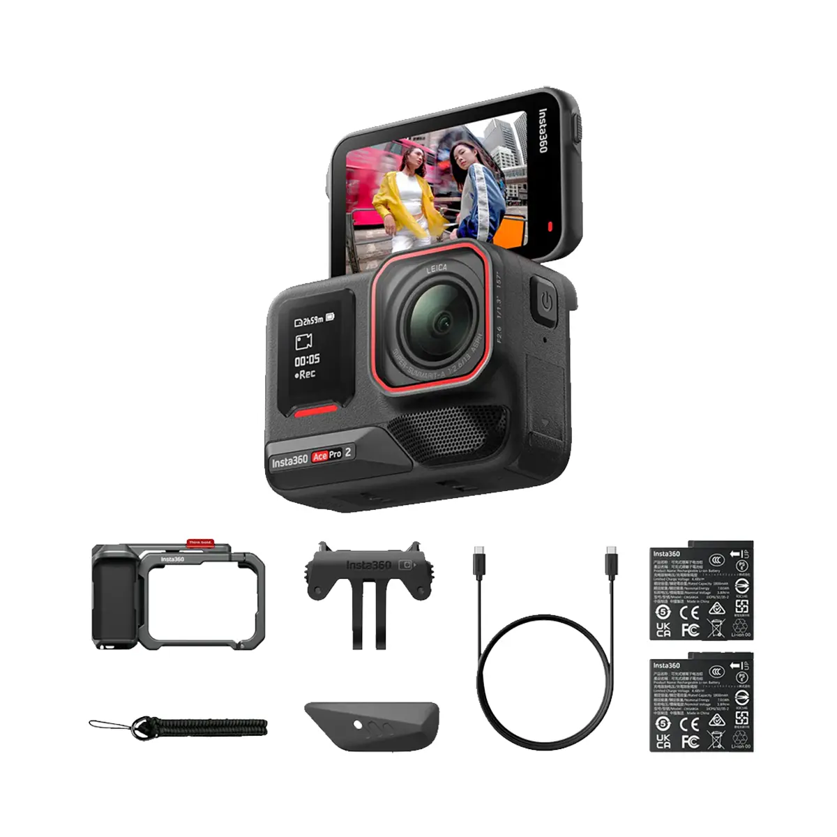 Insta360 Ace Pro 2 Dual Battery Xplorer Bundle Dark Gray