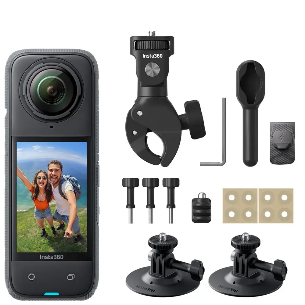 Insta360 X4 360° 8K Camera Motorcycle Bundle