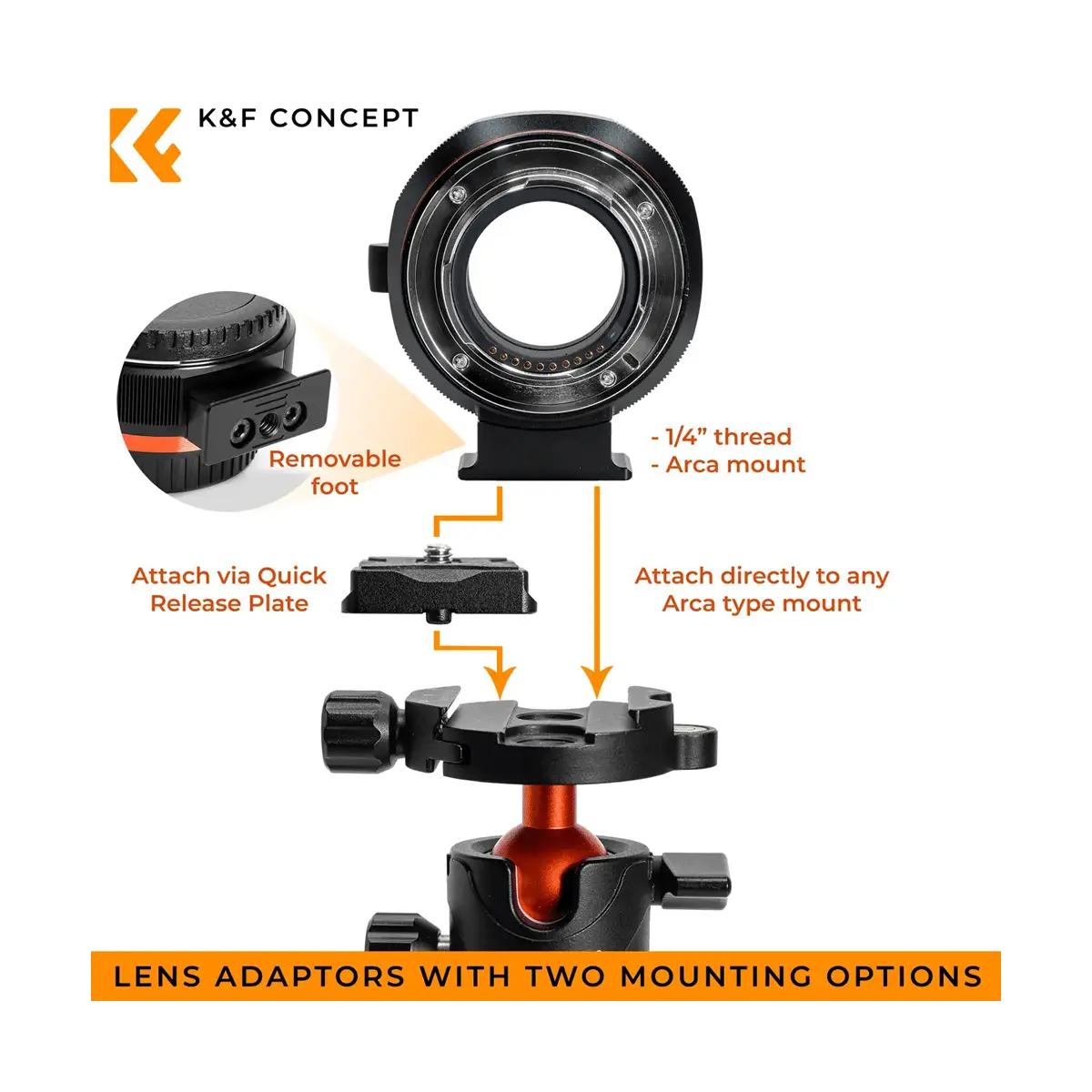 K&F Lens Adapter for Canon EF Lenses to EOS RF Mount Cameras