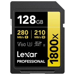 Lexar 128GB SD Gold 1800x Memory Card