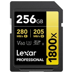 Lexar 256GB SD Gold 1800x Memory Card