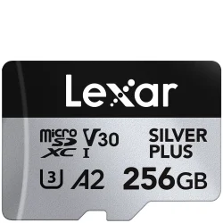 Lexar 256GB Silver Plus MicroSD Memory Card - MEMLXSDMSLPL256