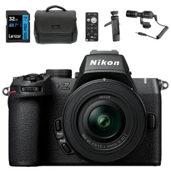 Nikon Z50 II Creator Kit: 16-50mm f/3.5-6.3 VR DX Lens + Bag + Card + ML-L7 + Tripod + Mic