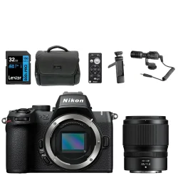 Nikon Z50 II Vlogging Kit: 35mm f/1.4 Lens + Bag + Card + ML-L7 + Tripod + Mic