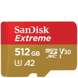 SanDisk 512GB Extreme 190MB/s UHS-I microSDXC Memory Card - SDSQXAV-512G-GN6MN
