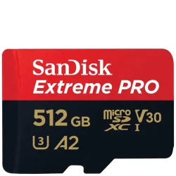 SanDisk 512GB Extreme PRO 200MB/s UHS-I microSDXC Memory Card - SDSQXCD-512G-GN6MA