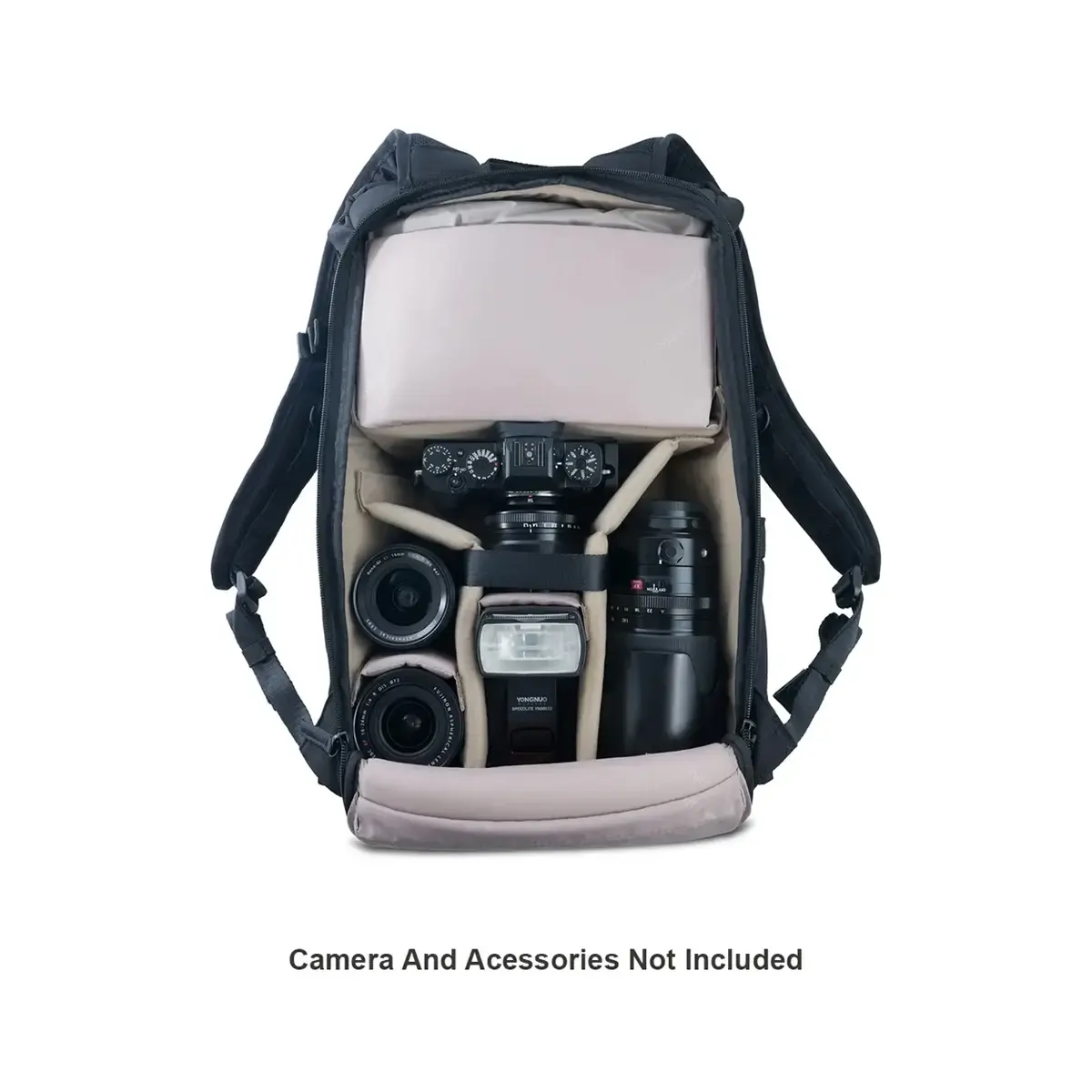 Vanguard VEO GO 46M BK Slim/Stylish, Rear-Access Camera Backpack - Black (VEO GO46M BK)